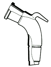 Vakuum-Vorstöße, gerade, Abtropfspitze und Absaugrohr, mit Kern und Hülse, Duran